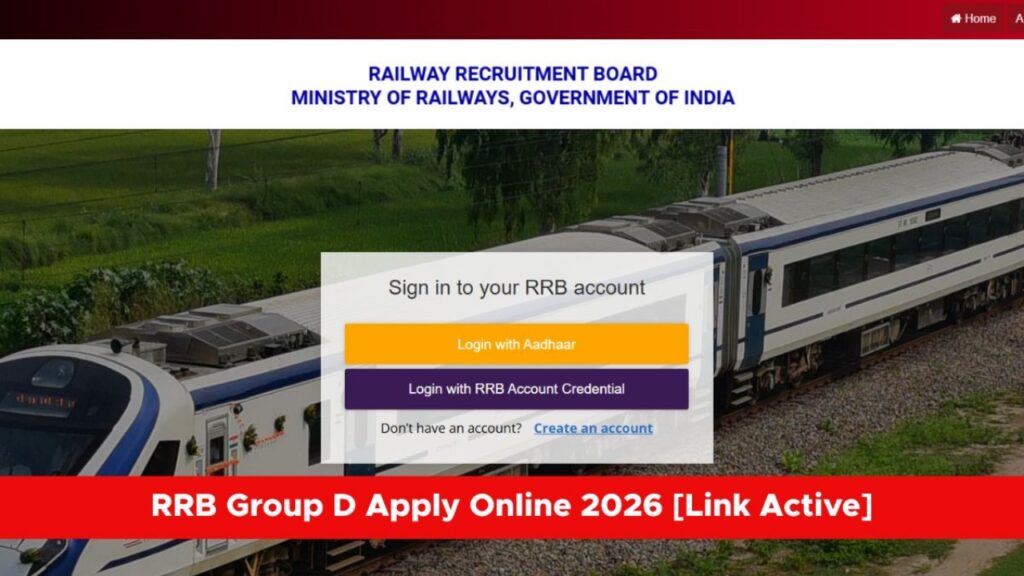 RRB Group D Recruitment 2026 Out For 21195 Vacancies Apply @rrbapply.gov.in